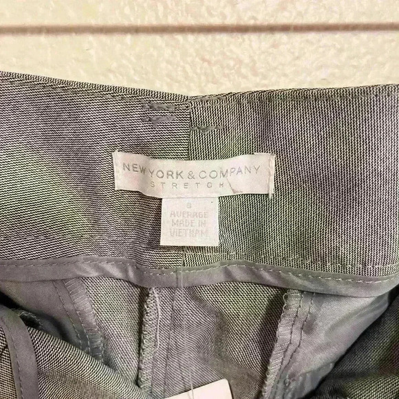 New York and Company Straight Leg Gray Dress Pants Womens Size 8A NWT - Picture 3 of 4